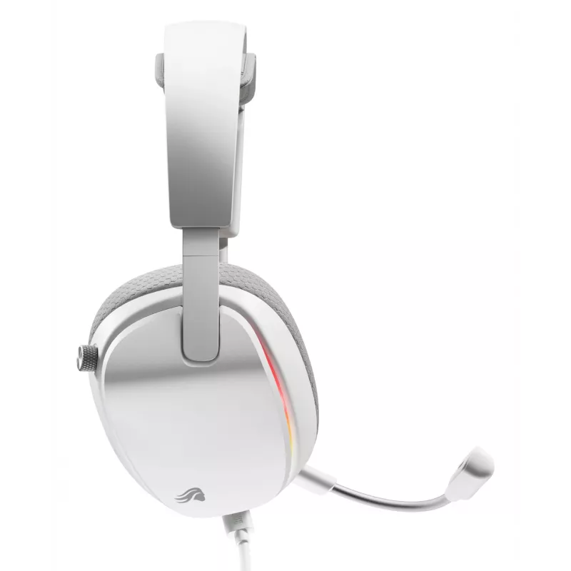 Glorious Gaming Glorious GHS Eternal RGB - stereo RGB gaming headset voor pc, PS5, PS4, Switch - individueel afgestemde hoekige drivers, verstelbare, kristalheldere afneembare microfoon, USB-C - duurzaam, comfort voor de hele dag en nacht - wit