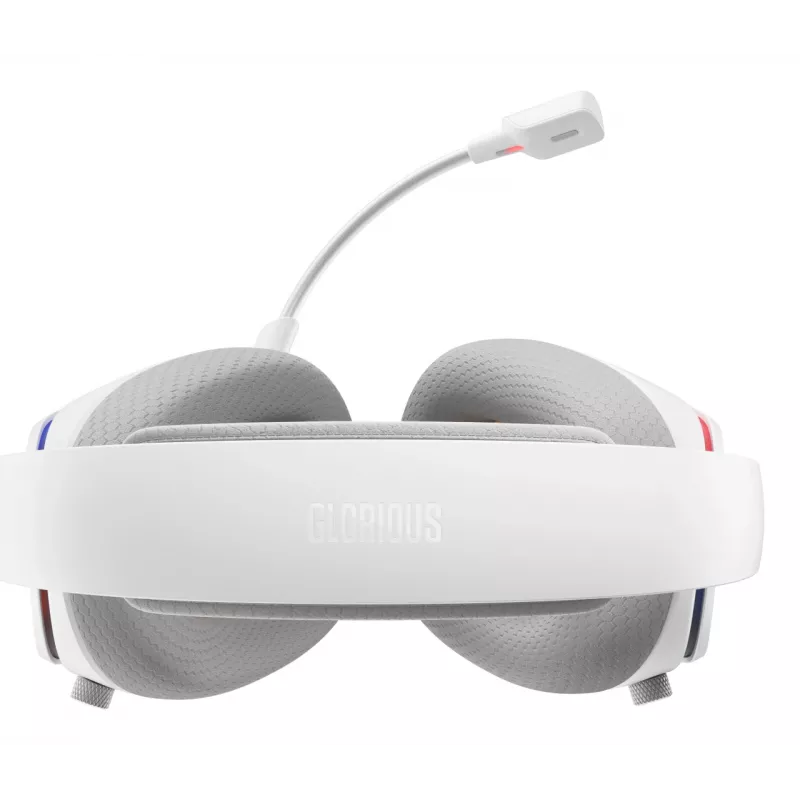 Glorious Gaming Glorious GHS Eternal RGB - stereo RGB gaming headset voor pc, PS5, PS4, Switch - individueel afgestemde hoekige drivers, verstelbare, kristalheldere afneembare microfoon, USB-C - duurzaam, comfort voor de hele dag en nacht - wit