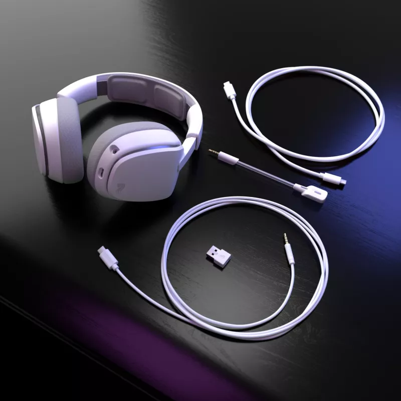 Glorious Gaming Glorious GHS Eternal RGB - stereo RGB gaming headset voor pc, PS5, PS4, Switch - individueel afgestemde hoekige drivers, verstelbare, kristalheldere afneembare microfoon, USB-C - duurzaam, comfort voor de hele dag en nacht - wit