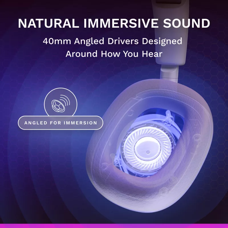 Glorious Gaming Glorious GHS Eternal RGB - stereo RGB gaming headset voor pc, PS5, PS4, Switch - individueel afgestemde hoekige drivers, verstelbare, kristalheldere afneembare microfoon, USB-C - duurzaam, comfort voor de hele dag en nacht - wit