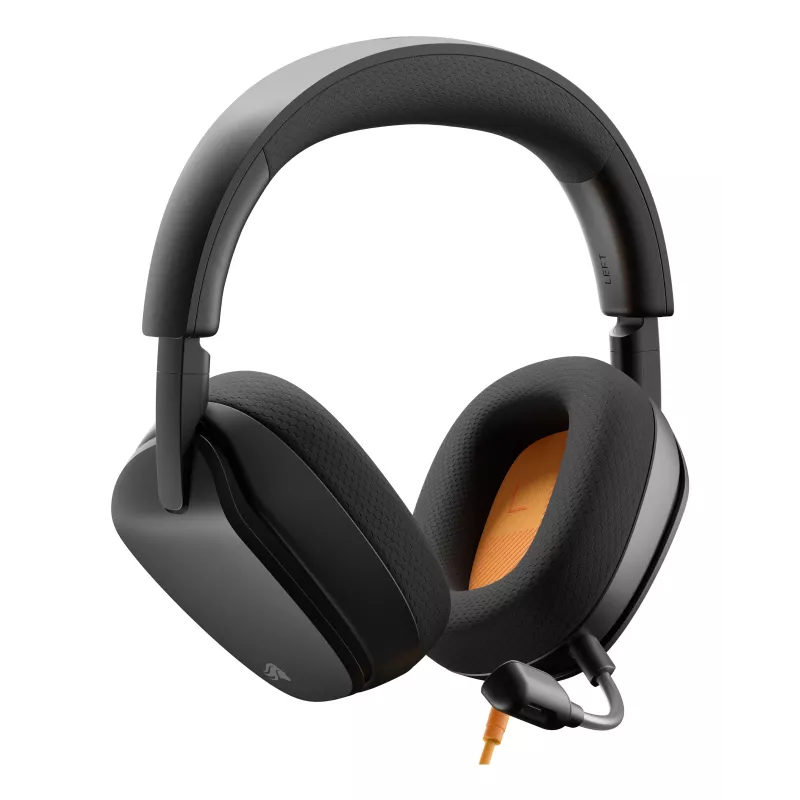 Glorious Gaming Glorious GHS Eternal - stereo gaming headset voor pc, PS5, PS4, Xbox, Switch - speciaal afgestemde hoekige drivers, verstelbare, kristalheldere, afneembare microfoon, 3,5 mm - robuust, comfort de hele dag en nacht - zwart