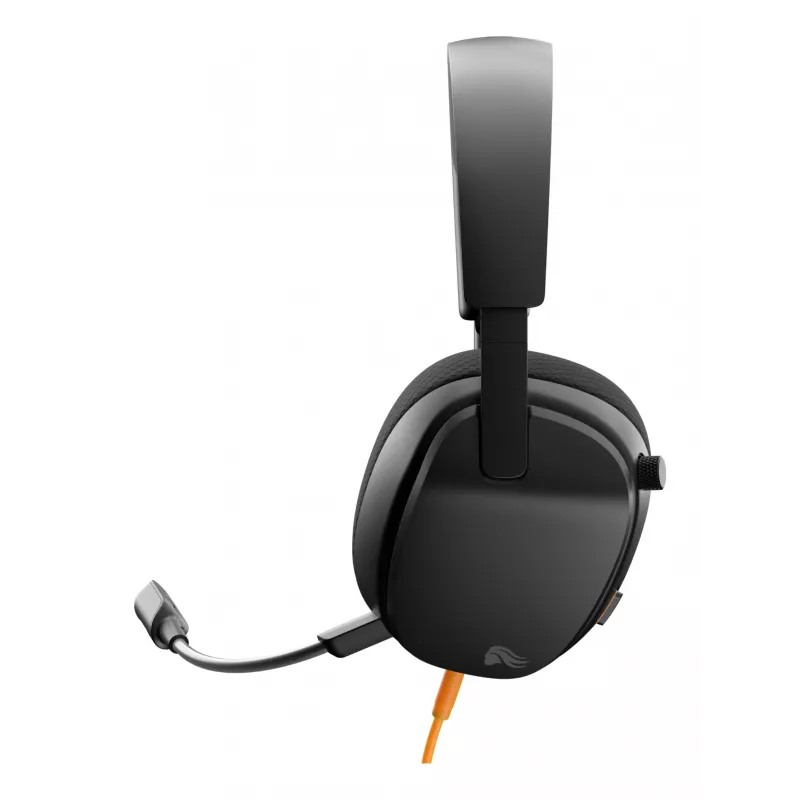 Glorious Gaming Glorious GHS Eternal - stereo gaming headset voor pc, PS5, PS4, Xbox, Switch - speciaal afgestemde hoekige drivers, verstelbare, kristalheldere, afneembare microfoon, 3,5 mm - robuust, comfort de hele dag en nacht - zwart