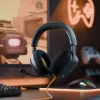 Glorious Gaming Glorious GHS Eternal - stereo gaming headset voor pc, PS5, PS4, Xbox, Switch - speciaal afgestemde hoekige drivers, verstelbare, kristalheldere, afneembare microfoon, 3,5 mm - robuust, comfort de hele dag en nacht - zwart