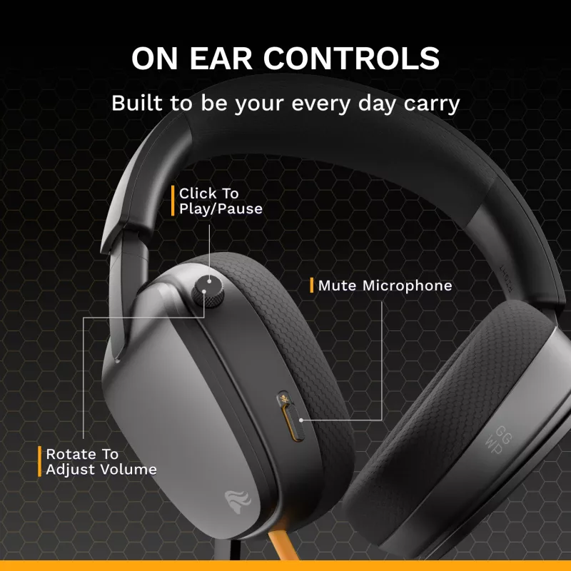 Glorious Gaming Glorious GHS Eternal - stereo gaming headset voor pc, PS5, PS4, Xbox, Switch - speciaal afgestemde hoekige drivers, verstelbare, kristalheldere, afneembare microfoon, 3,5 mm - robuust, comfort de hele dag en nacht - zwart