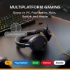 Glorious Gaming Glorious GHS Eternal - stereo gaming headset voor pc, PS5, PS4, Xbox, Switch - speciaal afgestemde hoekige drivers, verstelbare, kristalheldere, afneembare microfoon, 3,5 mm - robuust, comfort de hele dag en nacht - zwart