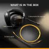 Glorious Gaming Glorious GHS Eternal - stereo gaming headset voor pc, PS5, PS4, Xbox, Switch - speciaal afgestemde hoekige drivers, verstelbare, kristalheldere, afneembare microfoon, 3,5 mm - robuust, comfort de hele dag en nacht - zwart