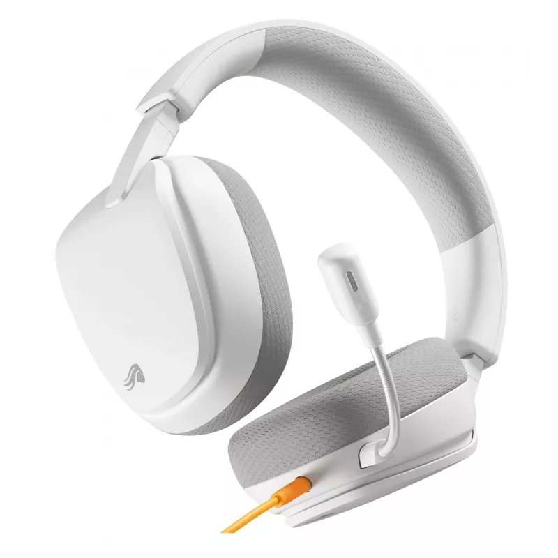 Glorious Gaming Glorious GHS Eternal - stereo gaming headset voor pc, PS5, PS4, Xbox, Switch - speciaal afgestemde hoekige drivers, verstelbare, kristalheldere, afneembare microfoon, 3,5 mm - duurzaam, comfort de hele dag en nacht - wit