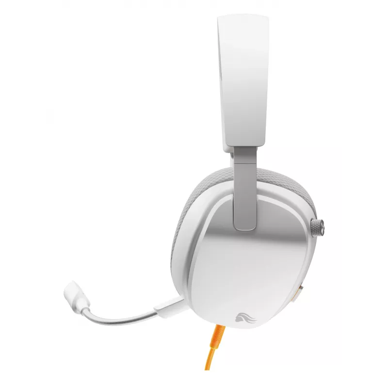 Glorious Gaming Glorious GHS Eternal - stereo gaming headset voor pc, PS5, PS4, Xbox, Switch - speciaal afgestemde hoekige drivers, verstelbare, kristalheldere, afneembare microfoon, 3,5 mm - duurzaam, comfort de hele dag en nacht - wit