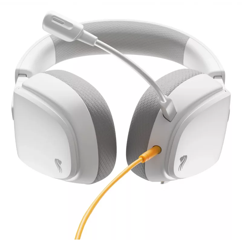 Glorious Gaming Glorious GHS Eternal - stereo gaming headset voor pc, PS5, PS4, Xbox, Switch - speciaal afgestemde hoekige drivers, verstelbare, kristalheldere, afneembare microfoon, 3,5 mm - duurzaam, comfort de hele dag en nacht - wit