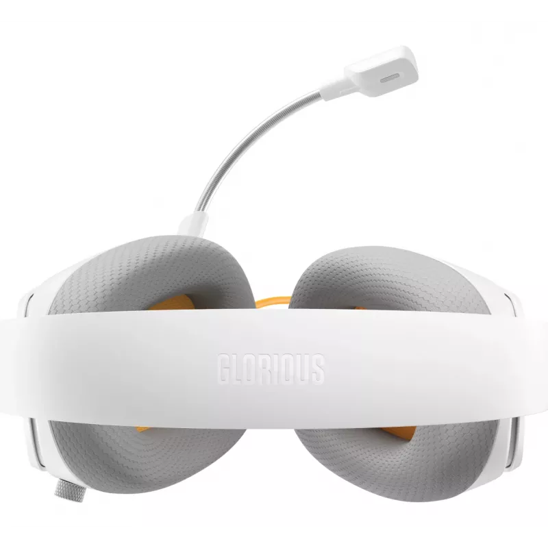 Glorious Gaming Glorious GHS Eternal - stereo gaming headset voor pc, PS5, PS4, Xbox, Switch - speciaal afgestemde hoekige drivers, verstelbare, kristalheldere, afneembare microfoon, 3,5 mm - duurzaam, comfort de hele dag en nacht - wit
