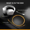 Glorious Gaming Glorious GHS Eternal - stereo gaming headset voor pc, PS5, PS4, Xbox, Switch - speciaal afgestemde hoekige drivers, verstelbare, kristalheldere, afneembare microfoon, 3,5 mm - duurzaam, comfort de hele dag en nacht - wit