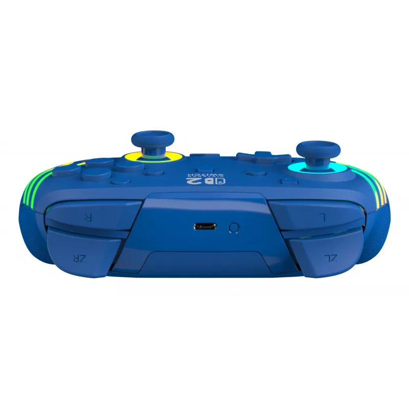 Bedrade & draadloze gamepad Turtle Beach Afterglow Wave Blue voor Nintendo Switch 2 – Bluetooth/USB-C, RGB, ingebouwde accu van 20 uur, 3 m kabel
