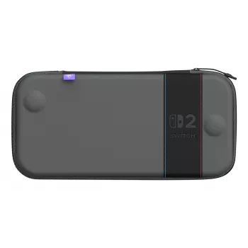 Travel case Turtle Beach PlayTrek slanke case voor Nintendo Switch 2 — antraciet zwart, 290×58×145 mm