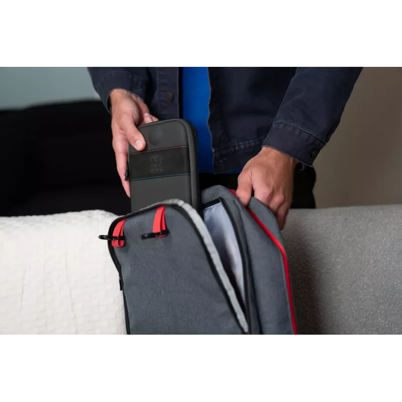 Travel case Turtle Beach PlayTrek slanke case voor Nintendo Switch 2 — antraciet zwart, 290×58×145 mm