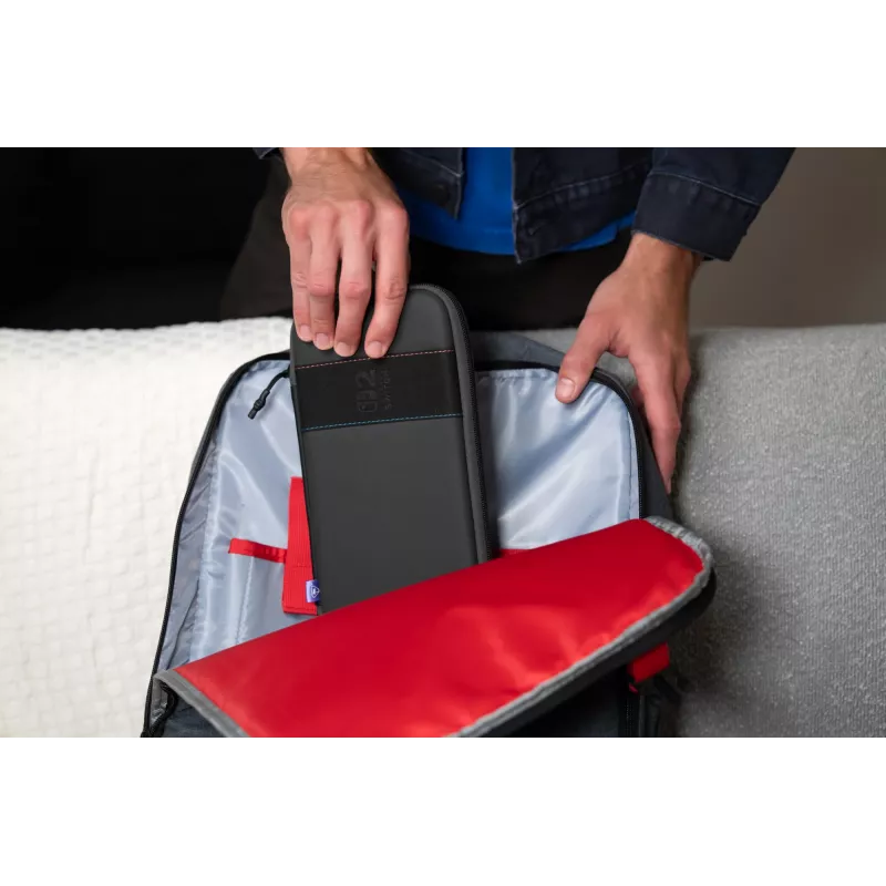 Travel case Turtle Beach PlayTrek slanke case voor Nintendo Switch 2 — antraciet zwart, 290×58×145 mm