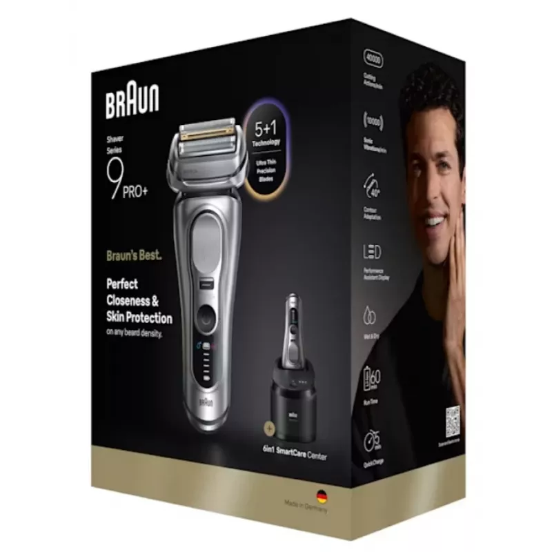 Foliescheerapparaat Braun Series 9 Pro+ 9667CC zilver roestvrij staal
