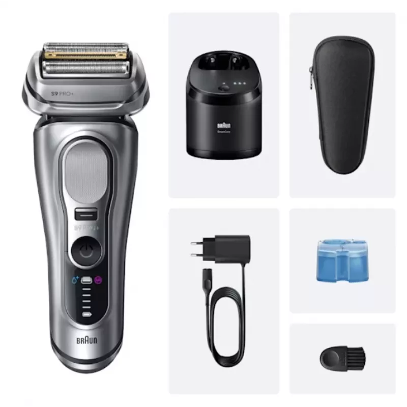 Foliescheerapparaat Braun Series 9 Pro+ 9667CC zilver roestvrij staal