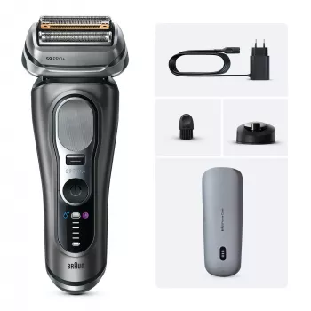 Foliescheerapparaat Braun Series 9 Pro+ 9625s – grafiet, 5 scheerkoppen, Li‑Ion‑accu, trimmer, nat & droog