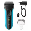 Elektrisch scheerapparaat BRAUN Series 3 3040 oplaadbaar zwart/blauw, model 3040