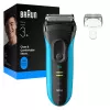 Elektrisch scheerapparaat BRAUN Series 3 3040 oplaadbaar zwart/blauw, model 3040