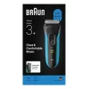 Elektrisch scheerapparaat BRAUN Series 3 3040 oplaadbaar zwart/blauw, model 3040
