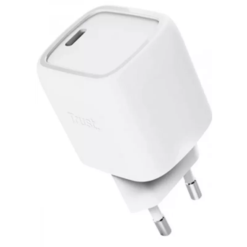 Oplader Trust Maxo 30W USB-C GaN oplader voor binnen snelopladen wit