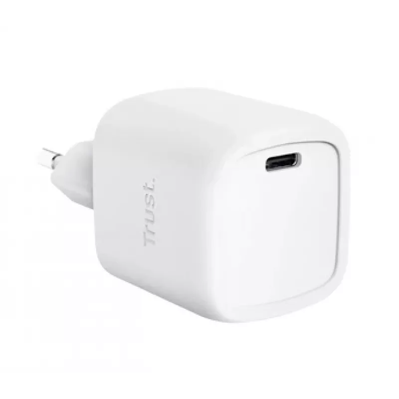 Oplader Trust Maxo 30W USB-C GaN oplader voor binnen snelopladen wit