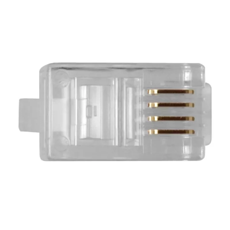 ACT RJ10 (4P/4C) modulaire stekker voor platte kabel