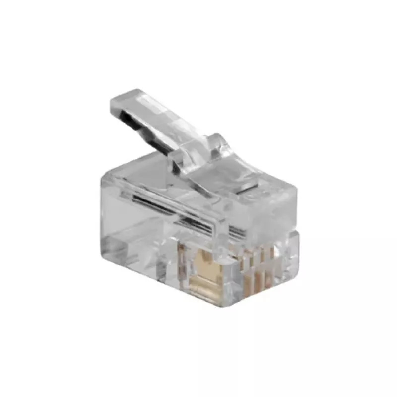 ACT RJ10 (4P/4C) modulaire stekker voor platte kabel