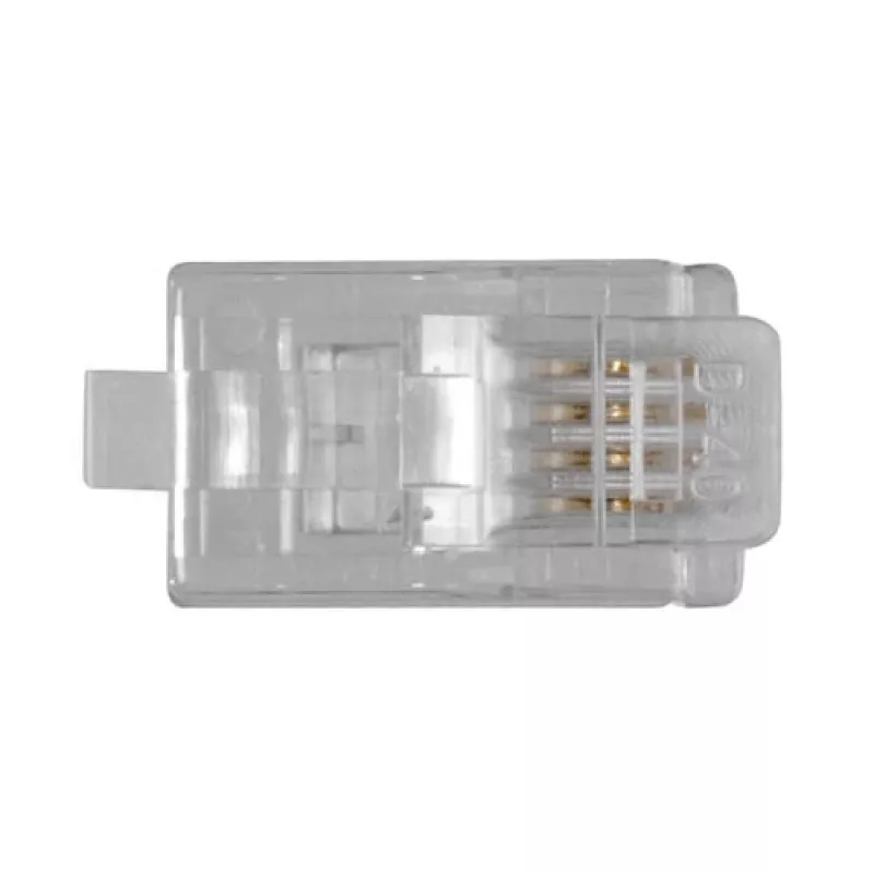 ACT RJ10 (4P/4C) modulaire stekker voor platte kabel