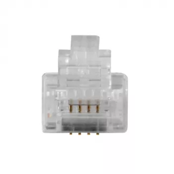 ACT RJ11 (4P/4C) modulaire stekker voor platte kabel