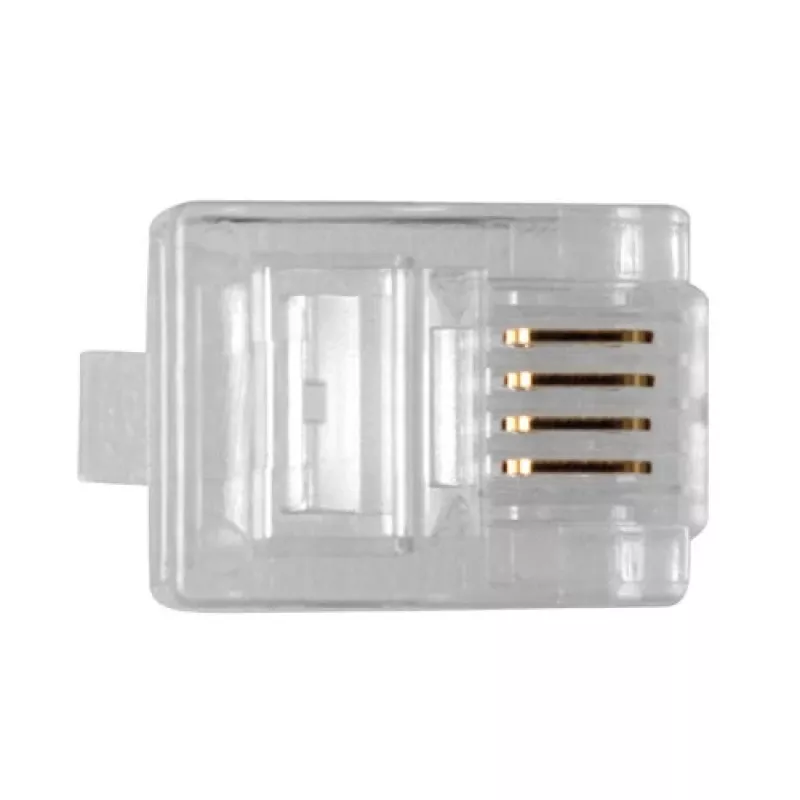 ACT RJ11 (4P/4C) modulaire stekker voor platte kabel