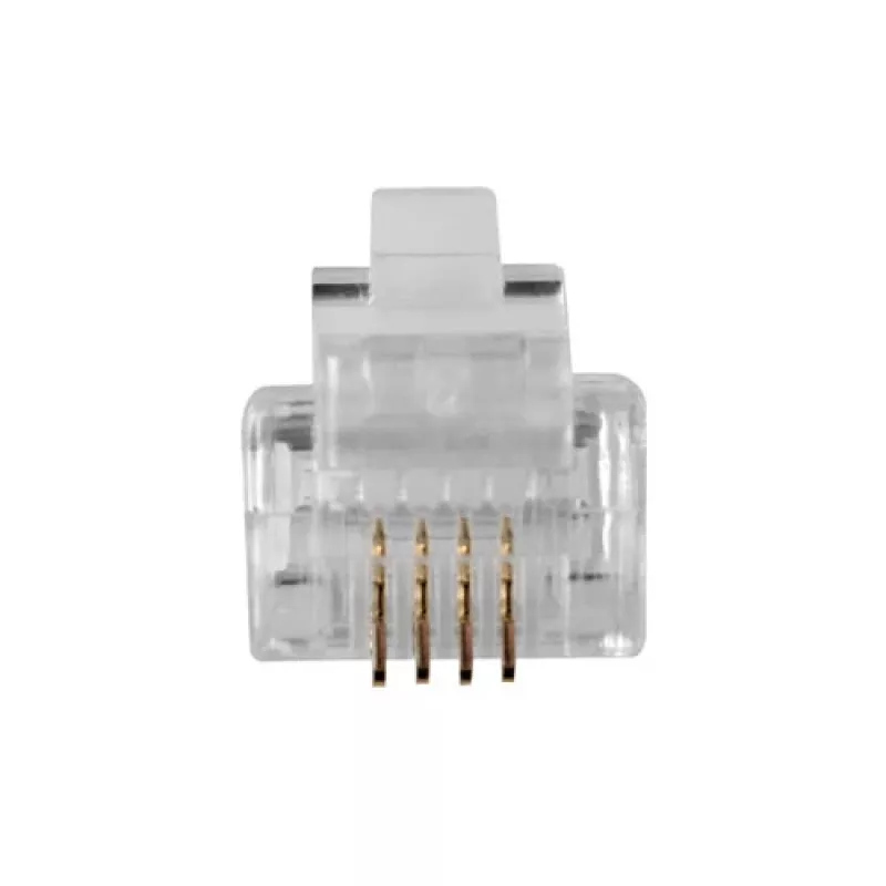 ACT RJ11 (4P/4C) modulaire stekker voor platte kabel