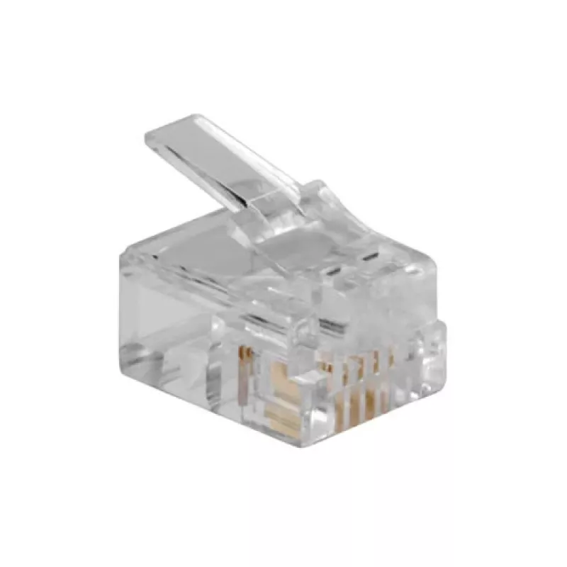 ACT RJ11 (4P/4C) modulaire stekker voor platte kabel