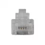 ACT RJ11 (6P/4C) modulaire stekker voor ronde kabel met massieve aders