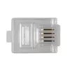 ACT RJ11 (6P/4C) modulaire stekker voor ronde kabel met massieve aders