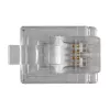 ACT RJ11 (6P/4C) modulaire stekker voor ronde kabel met massieve aders