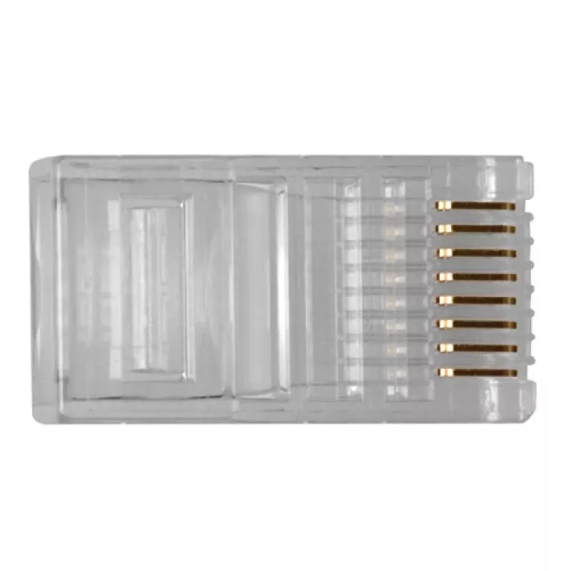 ACT RJ45 (8P/8C) modulaire stekker voor ronde kabel met massieve aders