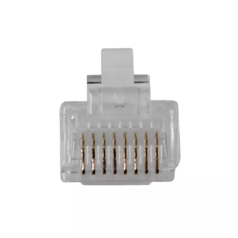 ACT RJ45 (8P/8C) modulaire stekker voor ronde kabel met massieve aders
