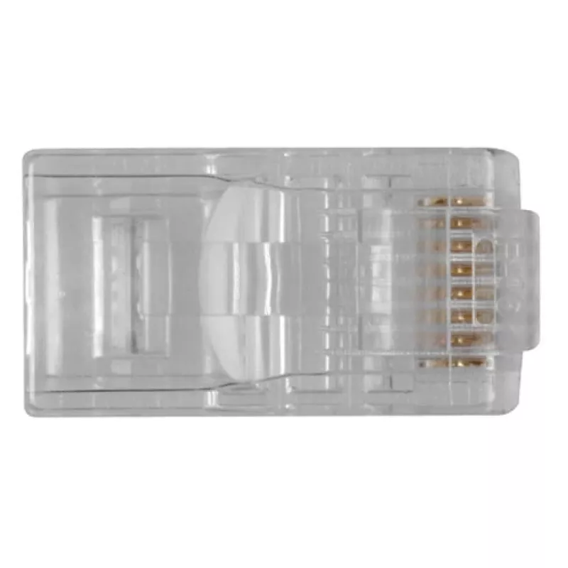 ACT RJ45 (8P/8C) modulaire stekker voor ronde kabel met massieve aders