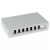 Opbouwdoos ACT FA6000 — ongeïsoleerde 8-poorts CAT6 aansluitdoos