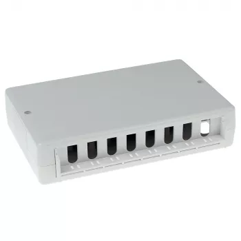 Opbouwdoos ACT FA6000 — ongeïsoleerde 8-poorts CAT6 aansluitdoos