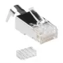 ACT RJ45 (8P/8C) CAT6A afgeschermde modulaire connector voor ronde kabel met massieve of litze aders