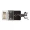 ACT RJ45 (8P/8C) CAT6A afgeschermde modulaire connector voor ronde kabel met massieve of litze aders