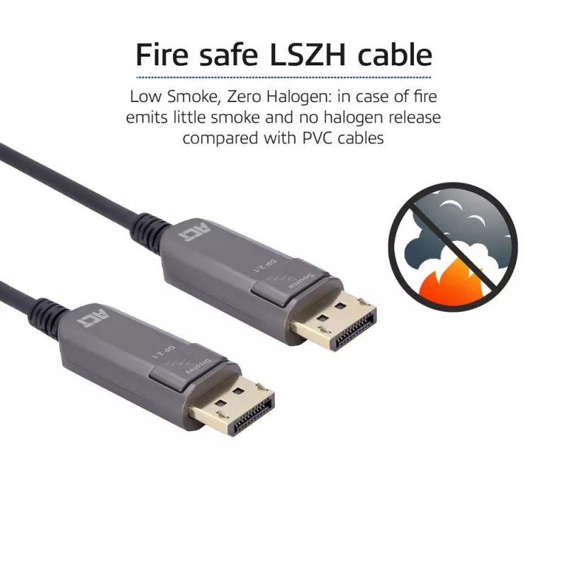 ACT AK4174 DisplayPort-kabel 40 m zwart