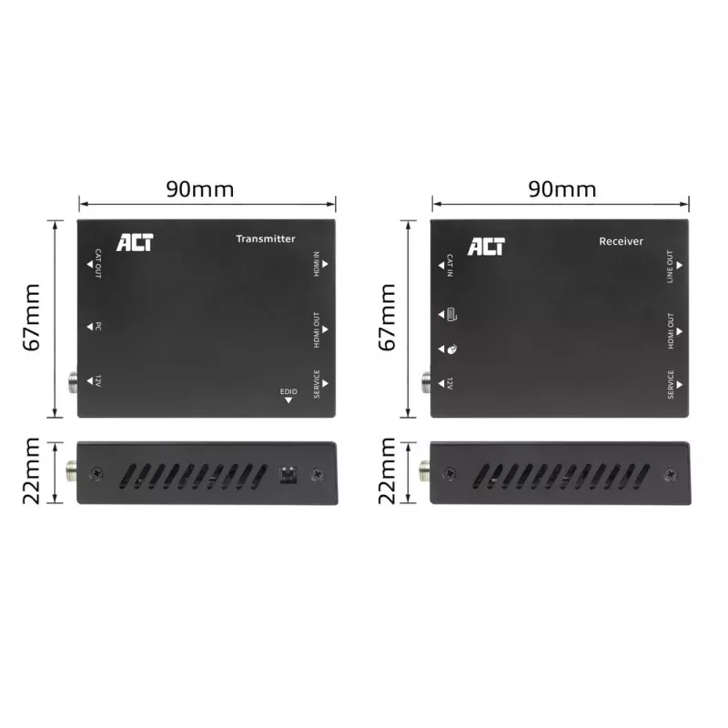 ACT 4K HDMI 2.0 KVM-extender-set via CAT6A tot 70 meter