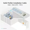 ACT S/FTP Cat6A B2ca PoE++ 100W vorkonfektionierte installatiekabel met RJ45 stekker-stekker, model FB0090, 90 m, massieve ader