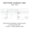 ACT S/FTP Cat6A B2ca PoE++ 100W vorkonfektionierte installatiekabel met RJ45 stekker-stekker, model FB0090, 90 m, massieve ader