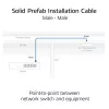 ACT S/FTP Cat6A B2ca PoE++ 100W vorkonfektionierte installatiekabel met RJ45 stekker-stekker, model FB0090, 90 m, massieve ader