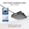 ACT Blauw 35 meter S/FTP CAT6A B2ca PoE++ 100W massieve vorkonfektionierte installatiekabel, RJ45 stekker – bus